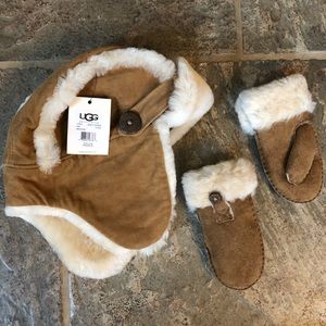 Ugg Hat and Mittens (Size 2-4)